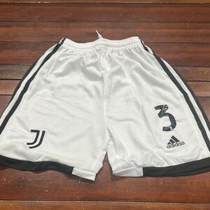 Adidas Kids White and Black Shorts